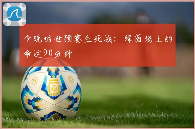 今晚的世预赛生死战：绿茵场上的命运90分钟